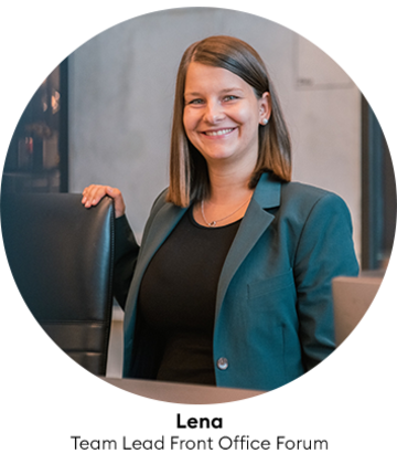 Lena Knöbel, Team Lead Front Office Forum